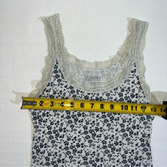 Old Navy Y2K Fairy Babydoll Lace Trim Tank Top Size M Vintage Stretch Preppy - Picture 5 of 7
